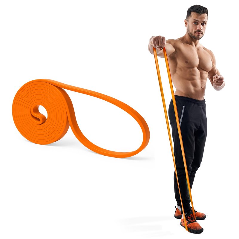 EliteFTS Pro Resistance Band - Boost Core Stability and Flexibility with This Portable, Joint-Friendly Tool - 41" Long (PRO Micro Resistance Band, Orange) (Single)