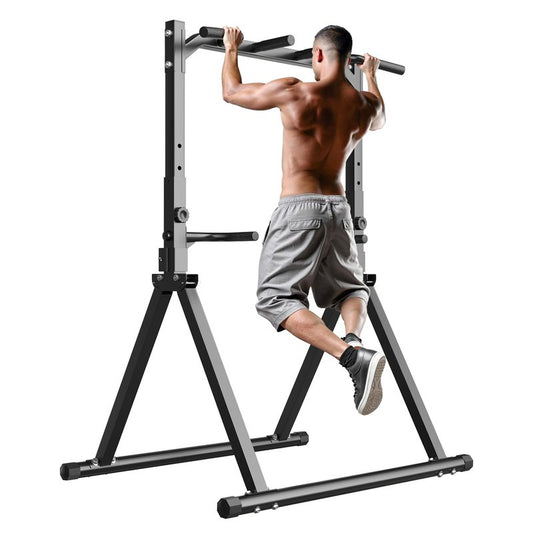 STACOO Foldable Pull Up Bar Pull Up Station,Power Tower with Triangular Structure, Multi-Functional Dip Station for Home Gym 300LB