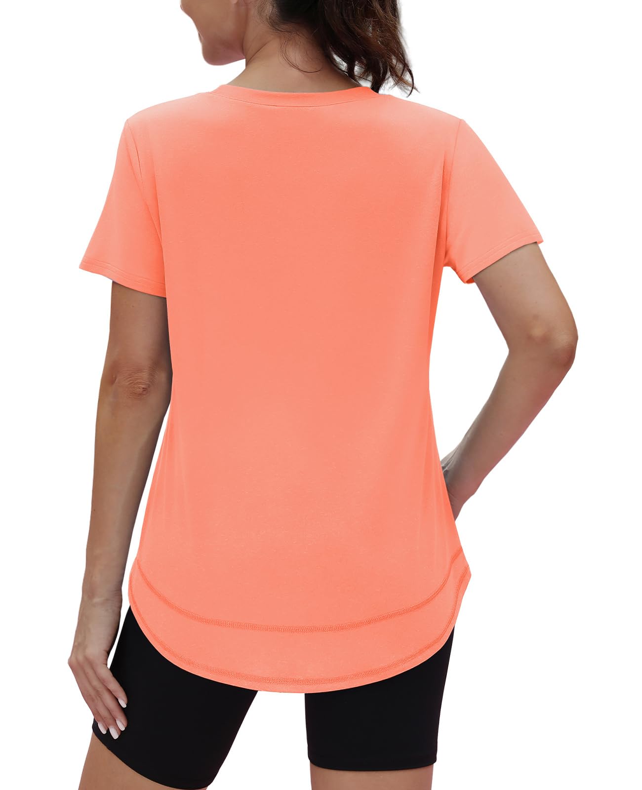 Summer Tops for Women 2026 Short Sleeve Workout Clothes Athletic Shirts Pilates Outfits Camisetas Deportivas para Mujer Blue L