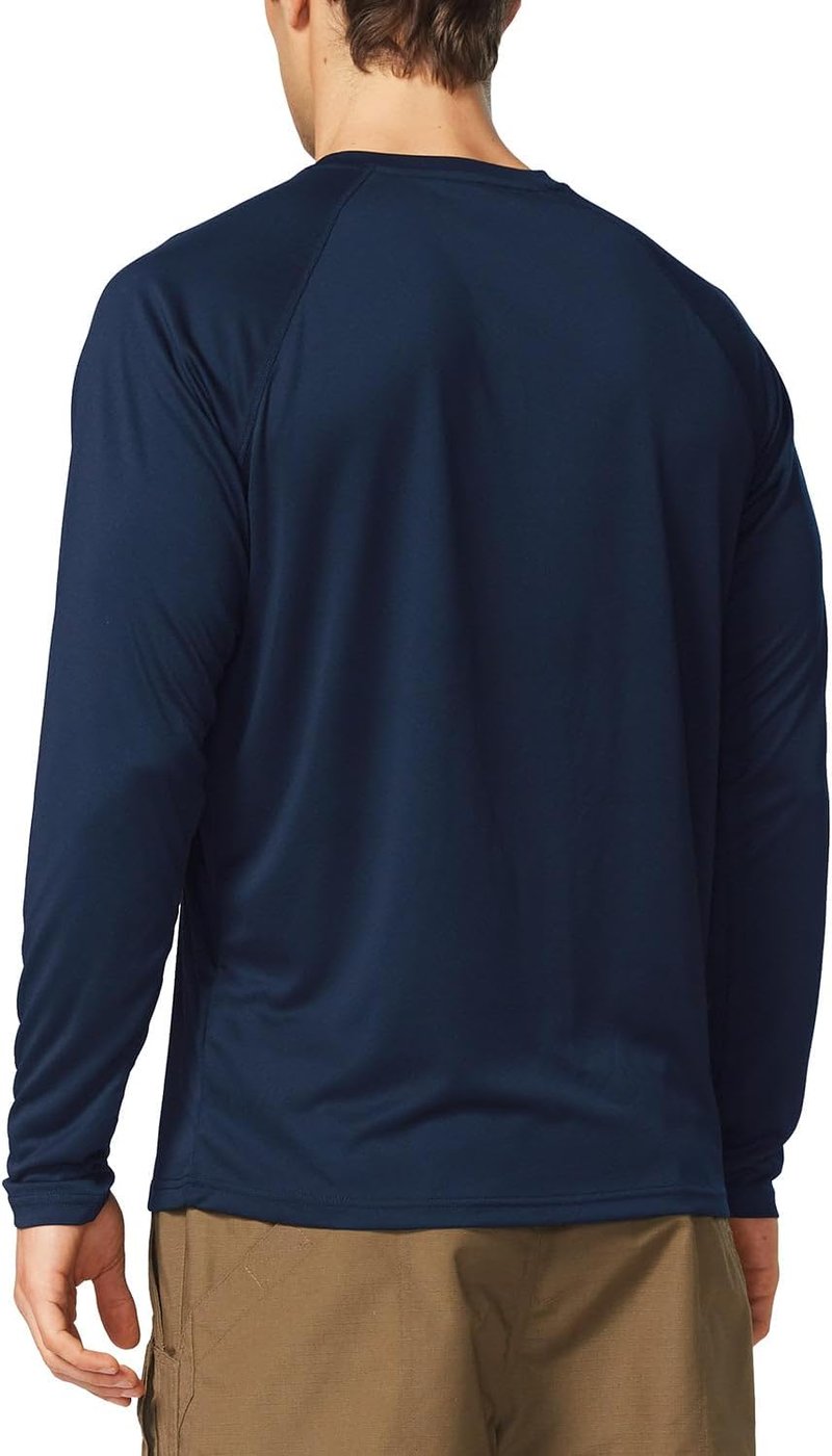 Men's UV Protection Long Sleeve Rash Guard | SPF UPF 50+ Quick Dry Fishing & Running Shirt