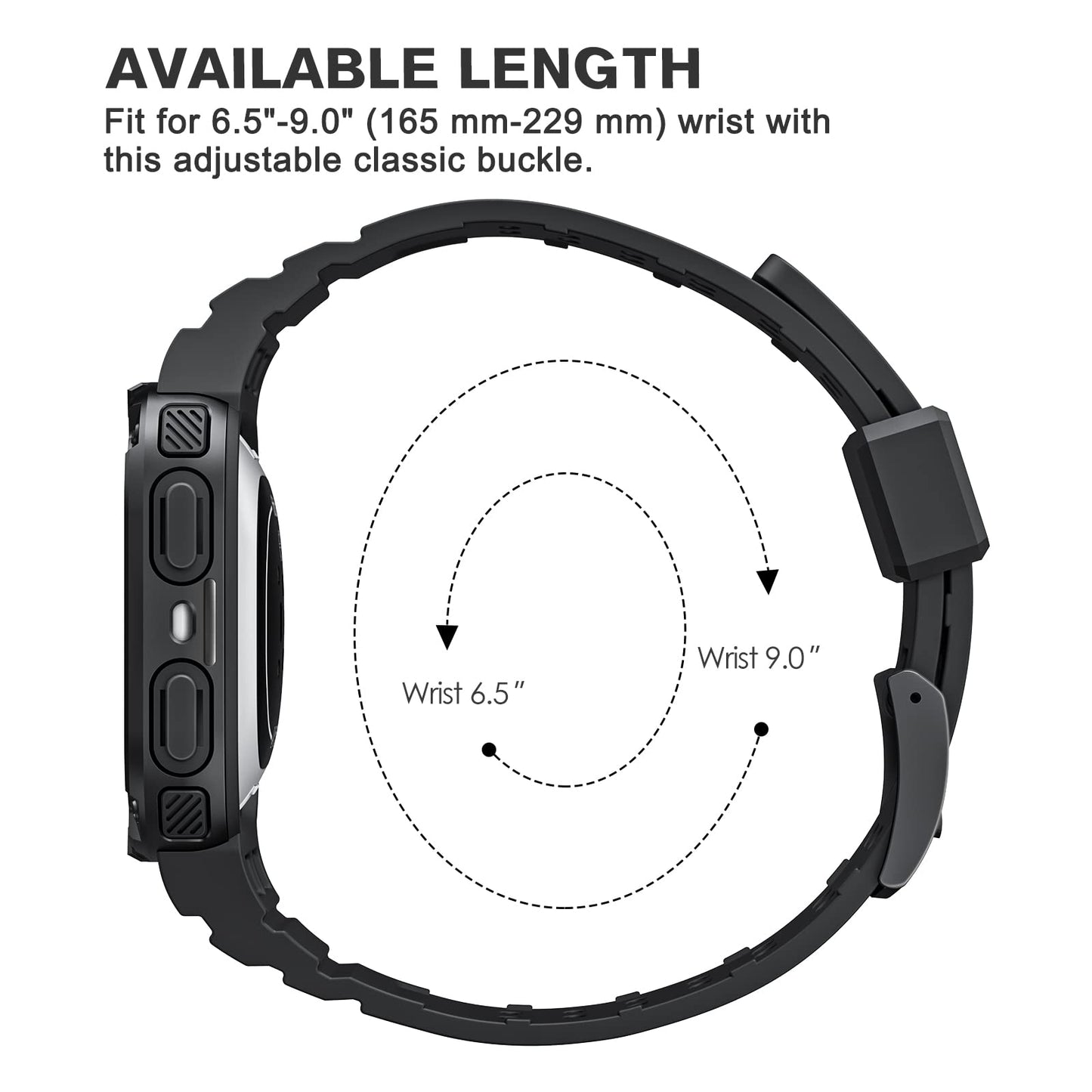 Fintie Bands with Case Compatible with Fitbit Versa 4/3/2/1/Versa Lite/Fitbit Sense 2/Sense, Protective Case Strap Rugged Sport Band Men, Black