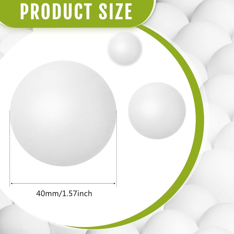 100 Pack Table Tennis Balls - Multi-Colored 40mm Plastic Balls for Parties, Carnival Games & Pet Toys
