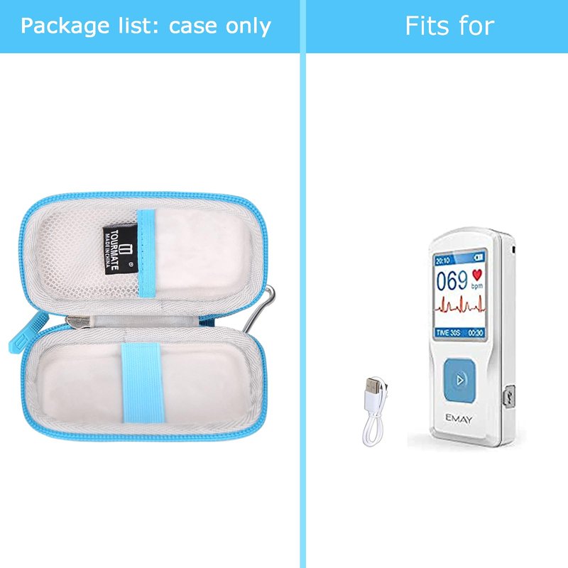 Tourmate Hard Case Replacement for EMAY/CONTEC/SonoHealth Portable ECG Heart Rate Monitor