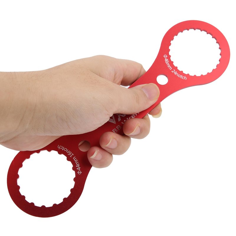 Dilwe Bottom Bracket Wrench, BB Wrench Bottom Bracket Tool 44mm 46mm 16 24 Notch BB Installation Remover Tool(red)