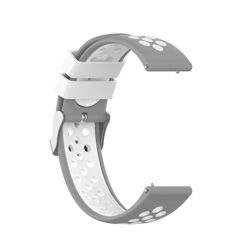 FitTurn Two-Color Breathable Hole Quick Release Bands 20mm Compatible with Garmin Approach S40 S42/Forerunner 245 645 Music/Venu/Galaxy Active 2 Release Soft Strap Wristband (Tricolor-D)