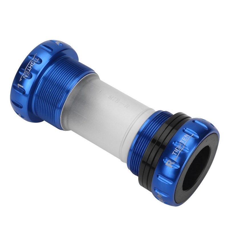 Bottom Bracket, Aluminum Alloy PP External Bottom Thread Crankset for (Blue)