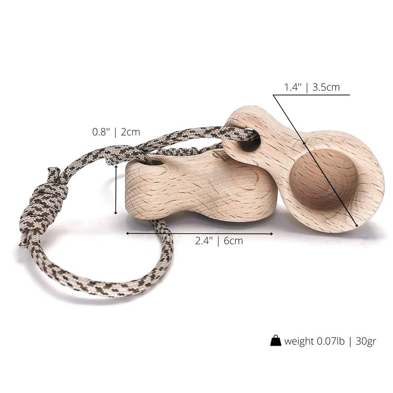 RUSTAM CLIMBING RainDrop Pair Pocket-sized Fingerboard for Rock Climbing - Portable Hangboard Finger Trainer for Grip Strength, Wood