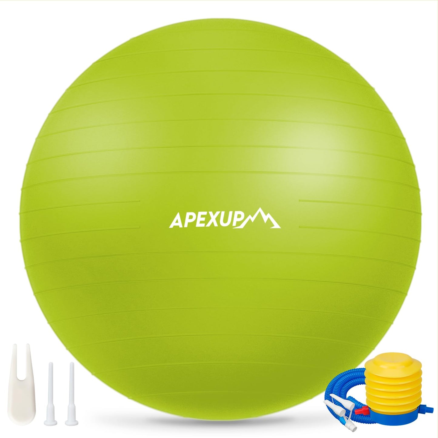 APEXUP Yoga Ball, 660 lbs Anti-Burst Exercise Ball with Pump, 5 Sizes