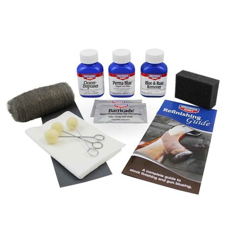 Birchwood Casey Super Blue Liquid Gun Blue - Double Strength Design for Rifles & All-Inclusive Easy-to-Use Kit for Gun Cleaning