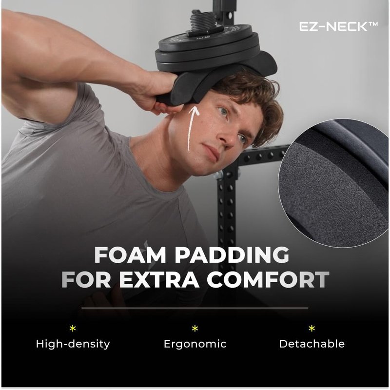 Kensui EZ-Neck PRO – Adjustable Plate Loaded Neck Trainer – 100lb Weight Capacity – Nylon Fiberglass Construction – Compatible with 2" Olympic Plates – for Posture Correction, MMA & Injury Prevention