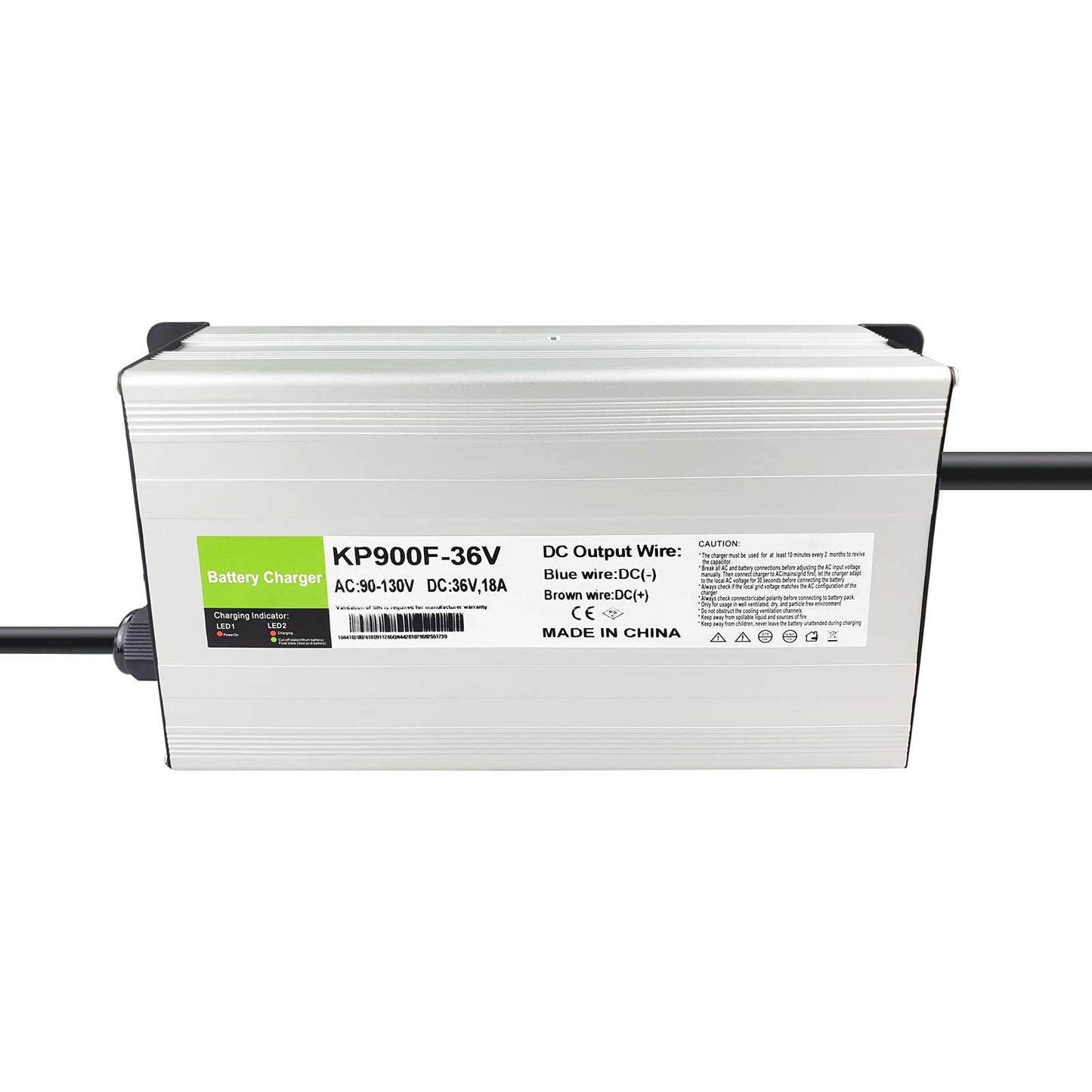 Abakoo Battery Charger 36V 18A for EZGO EZ-GO TXT 96-Up Golf Cart, with D-Plug / Powerwise Style Plug