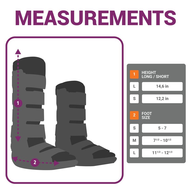 HIDROLIGHT Short Walking Boot – Adjustable Ankle Brace for Foot and Ankle Support – Fits Left and Right – Black, M