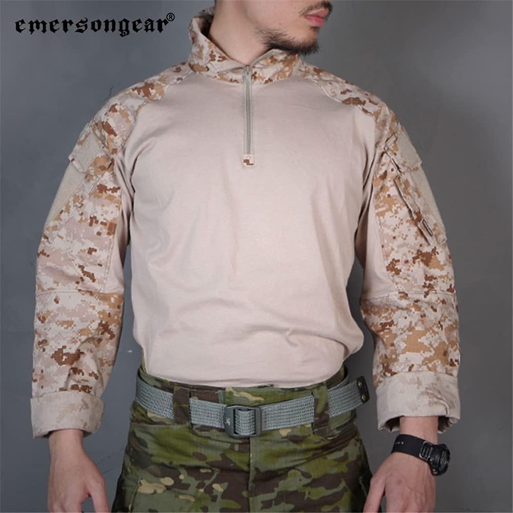 EMERSONGEAR Men's Tactical Shirt,Gen3 Airsoft Combat Army Paintball Quick Dry Long Sleeve BDU T-Shirt Top