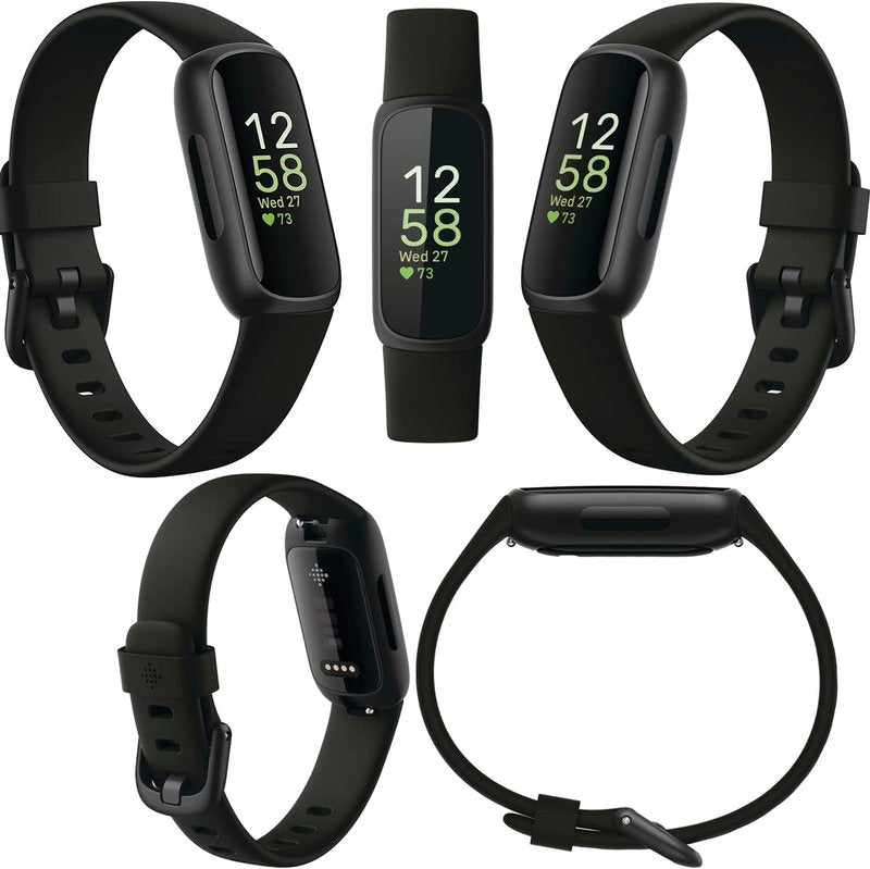 Fitbit Inspire 3 Fitness Tracker - Heart Rate & Sleep Tracking | Black, Includes Bands & Accessories