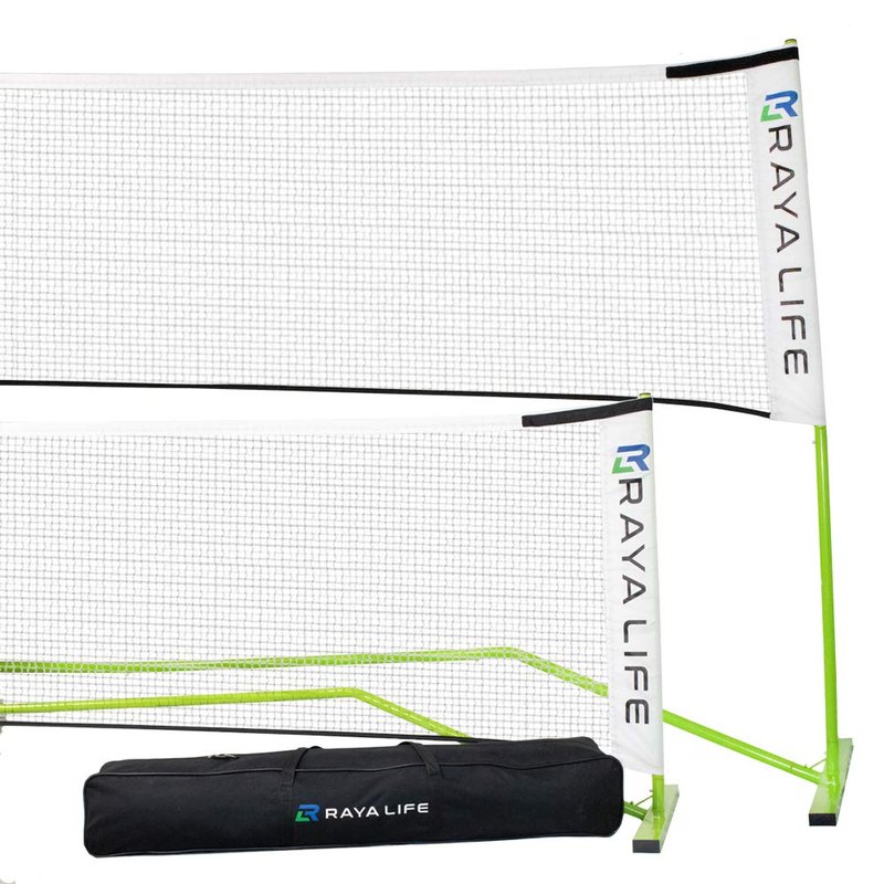 RayaLife Portable Pickleball Net & Badminton Net 2 in 1-22ft Width Standard Net Size- Indoor & Outdoor Multi-Sport Net – Weatherproof, Durable, Easy Assembly