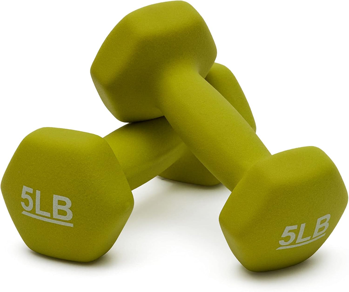 Neoprene Dumbbell Hand Weights - Perfect for Exercise & Muscle Toning | 5 lb Pair