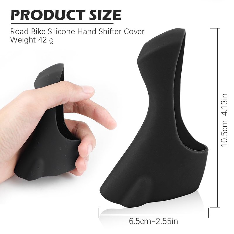 UPIQNG Bike Brake Hoods 1Pair Bike Brake Levers Covers Silicone Road Bike Brake Grip Sleeves Bike Brake Protector for ST-4700/5800/6800 Cycling,Black