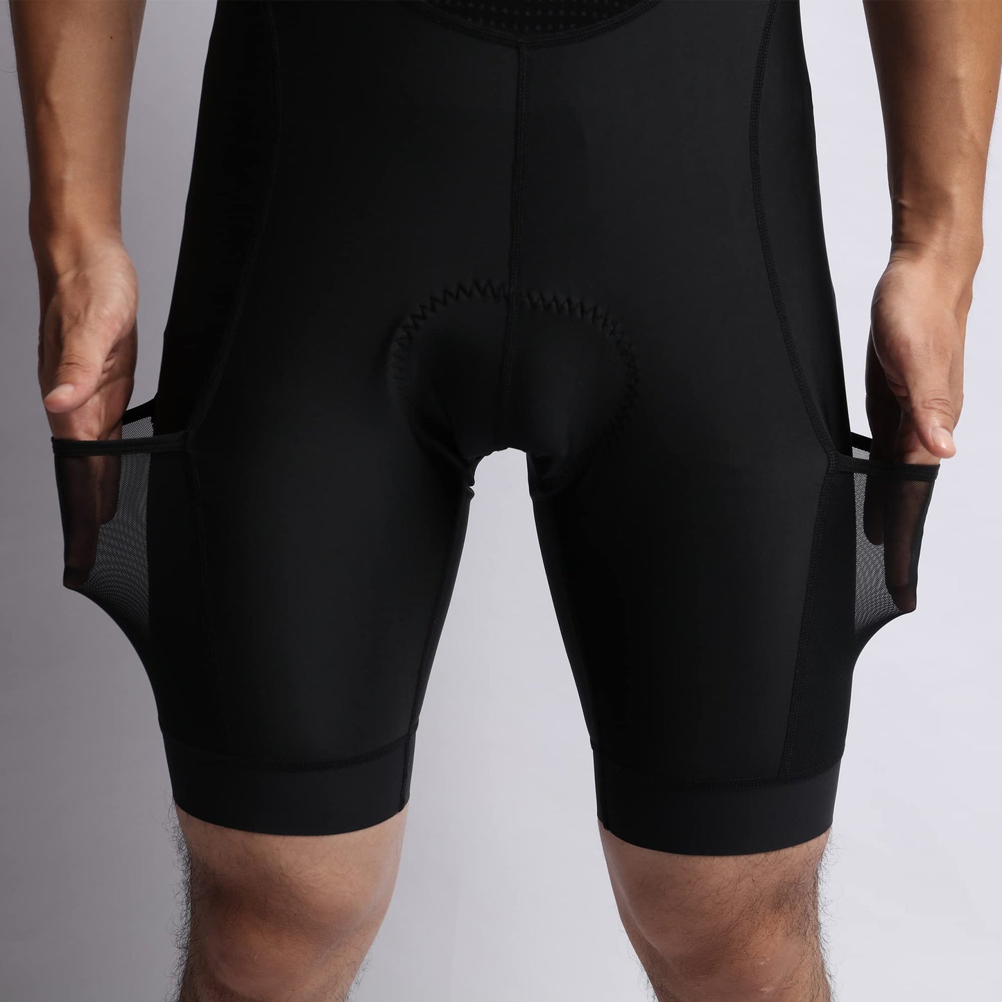 GCRFL Men's Cycling Jersey Set Cycling Kit Bicycle Jersey Rear Zipper Pocket Bike Bib Shorts With Pockets Race Fit High Density Pad (Black/Yellow, L)