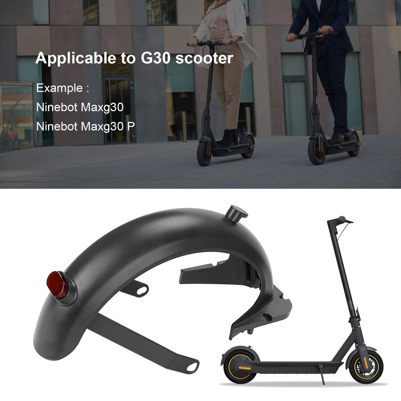 Yungeln Rear Fender Accessories Includes Rear Fender + Bracket + LED Taillight Compatible with Segway Ninebot Max G30 / Max G30 E/LP Electric Scooter Accessories