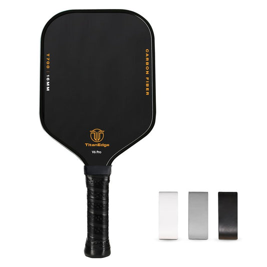 TitanEdge V6 Pro Pickleball Paddle – T700 Carbon Fiber Surface, Unibody Design,16mm Polypropylene Core, Lightweight Paddle for Power & Control, Durable Pickleball Racket for All Levels(Black)