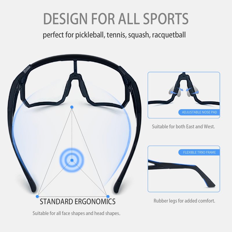Wynthorix Pickleball Glasses for Women Small Face Safety Racquetball Goggles Protective Eyewear Squash Anti Fog Photochromic Lens Clear to Dark 99.9% UV Eye Protection Sunglasses (Rose, Small-Medium)