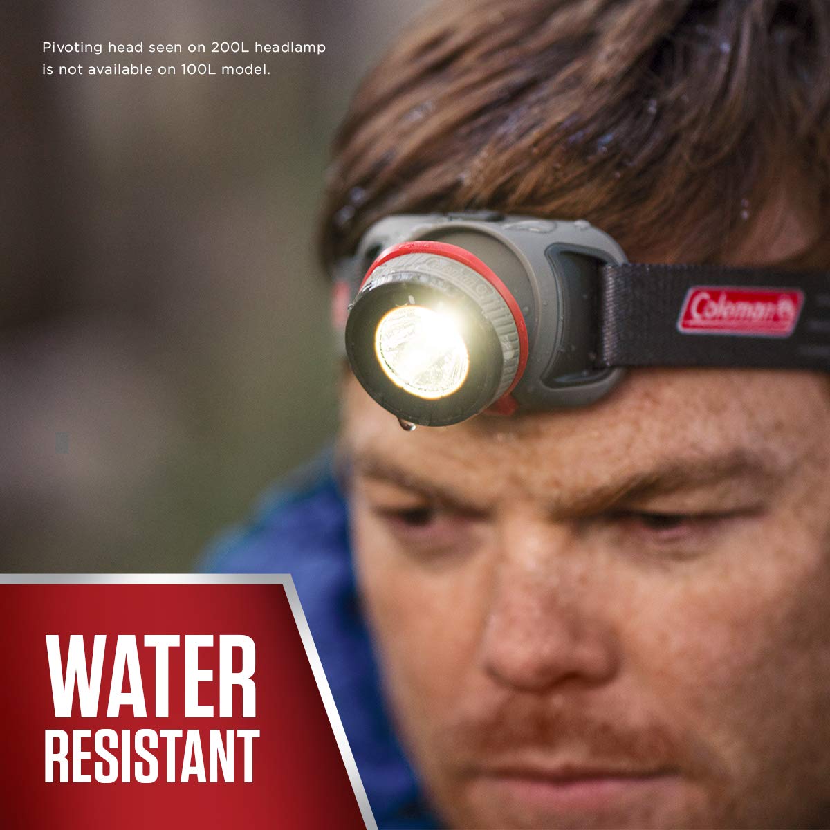 Coleman LED Headlamp with BatteryGuard Technology, Water-Resistant, 4 Light Modes, 25% Extended Battery Life, Suitable for Outdoor Adventures, Emergency Preparedness and Household Usage