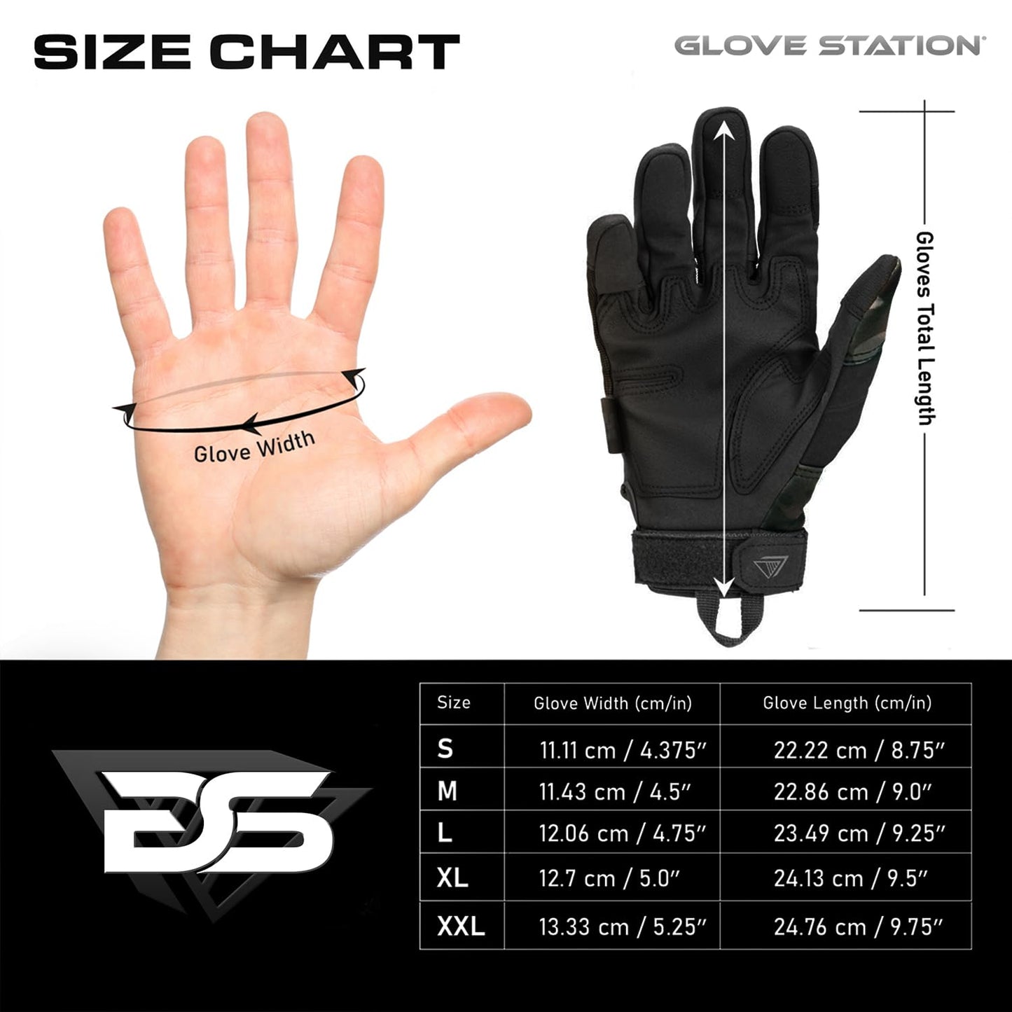 Glove Station Gloves for Men – Touchscreen Utility Gear with Hard Knuckle Protection Used in Motorcycle, Airsoft, & Outdoor Work Black Multicam XX-Large