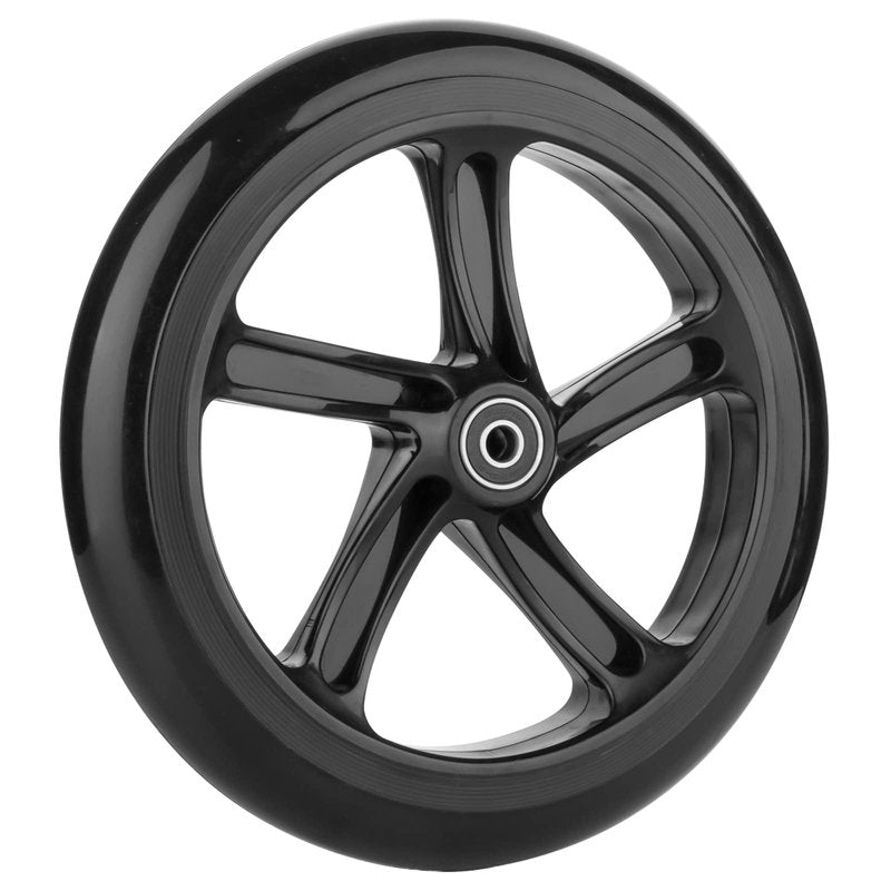 AOWESM 8 Inch Scooter Wheels 200mm Large Replacement Wheelchair Wheels w/Bearings ABEC-9 for Walker & Rollator & The Razor A5 Lux & Carbon Lux Kick Scooter & Shopping Cart (Set of 2) (Black)