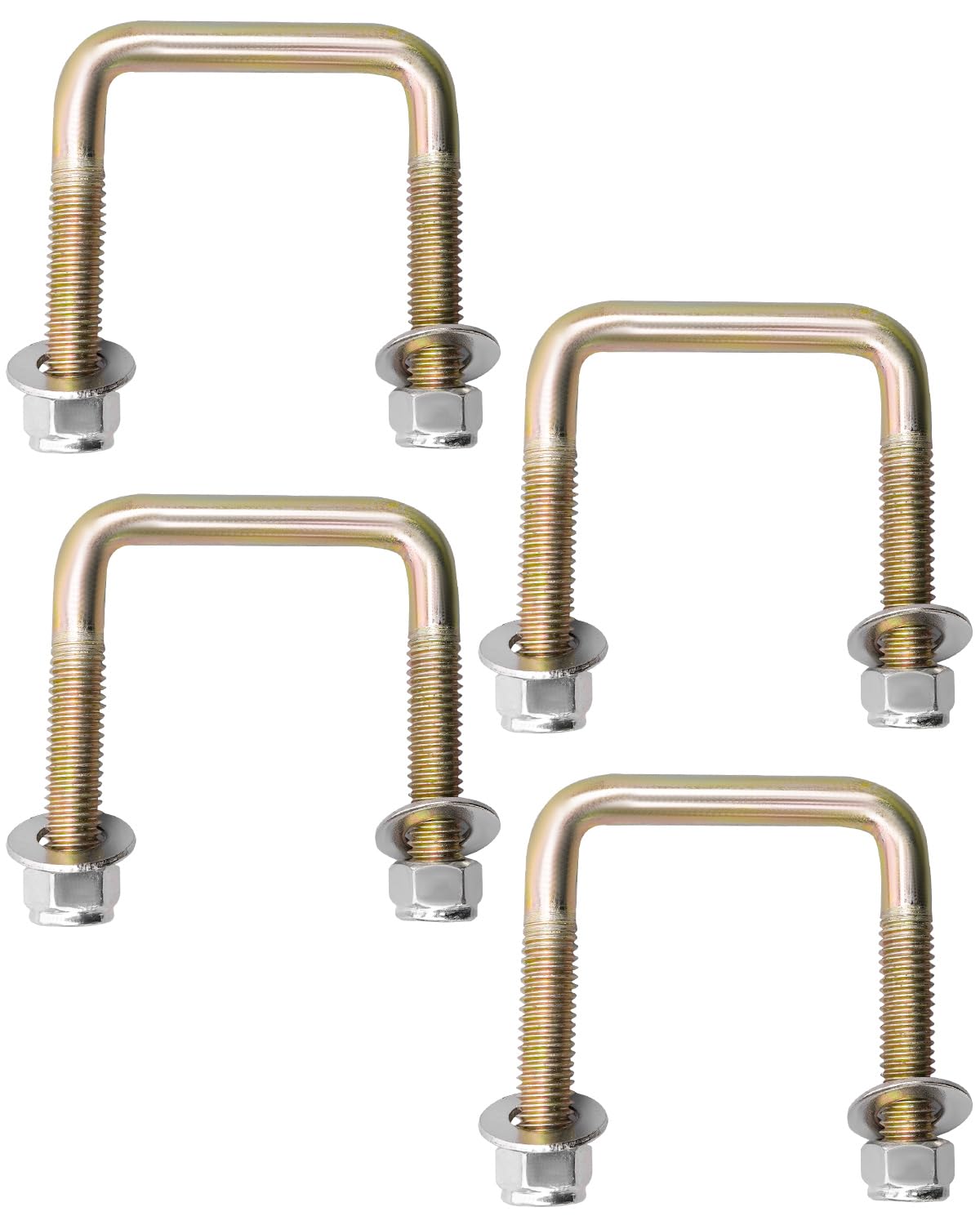 TIKSCIENCE Rear Leaf Spring Bolts Kit Compatible with EZGO TXT Replace 72029-G01 72124G01 72124-G01 72618G01, Golf Cart Leaf Spring U Bolt & Screw Nut 4Pcs