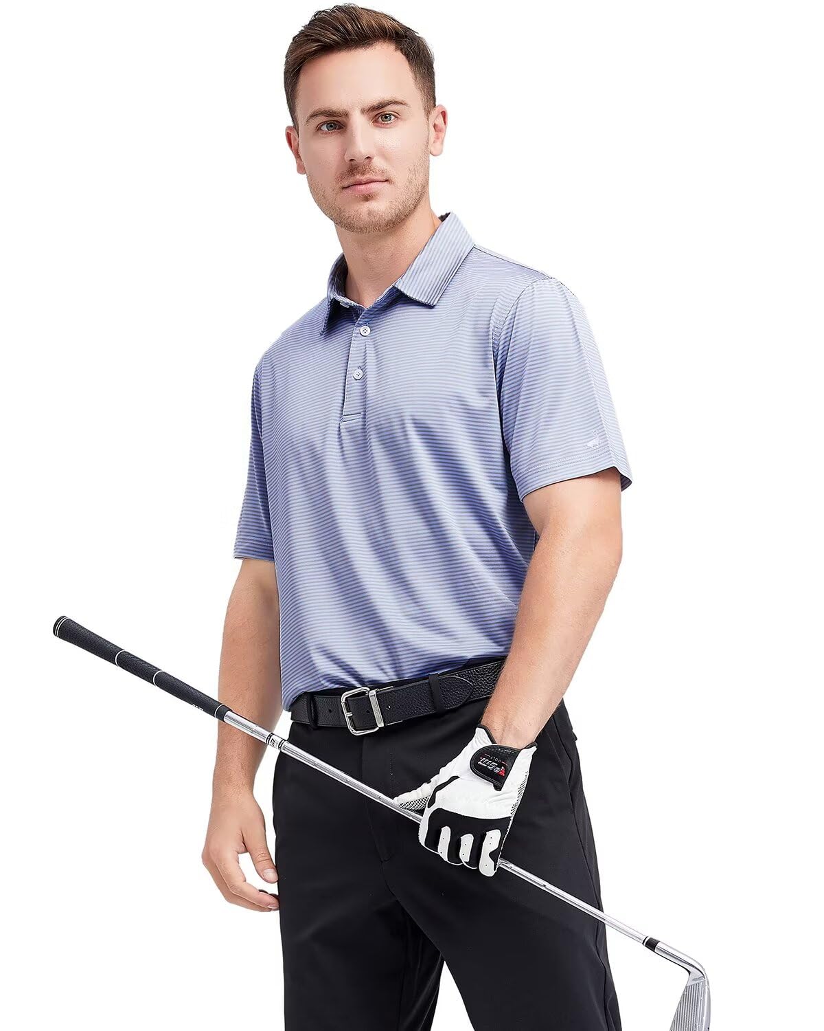 Golf Shirts for Men Dry Fit Moisture Wicking Casual Sport Short Sleeve Mens Golf Polo Shirts