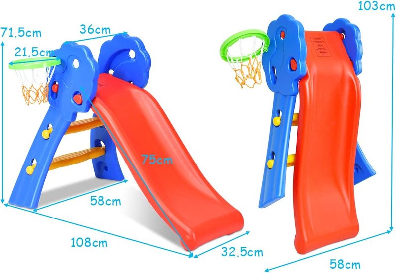 Toddler Slide Playset - Freestanding Climber for Indoor Fun | Easy Setup, Sturdy Plastic