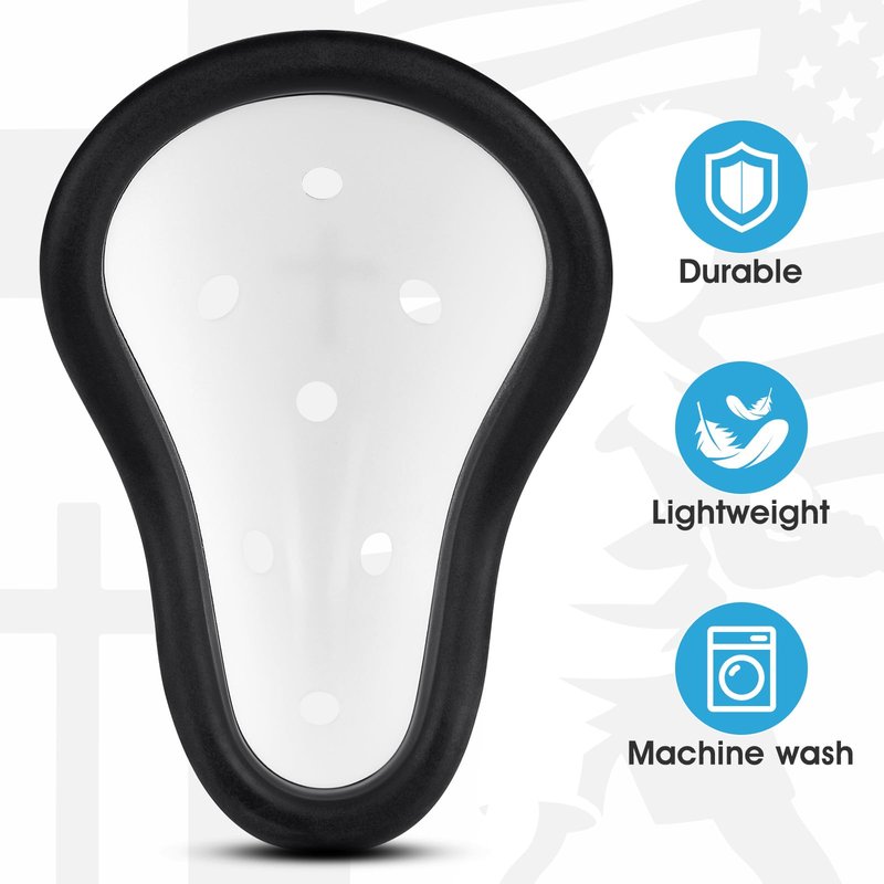 Athletic Cup for Men Baseball Cup Protective Supporter Men's Sports Protection for Football Rugby Comfort Fit MMA Lightweight with Cross Design (Large)