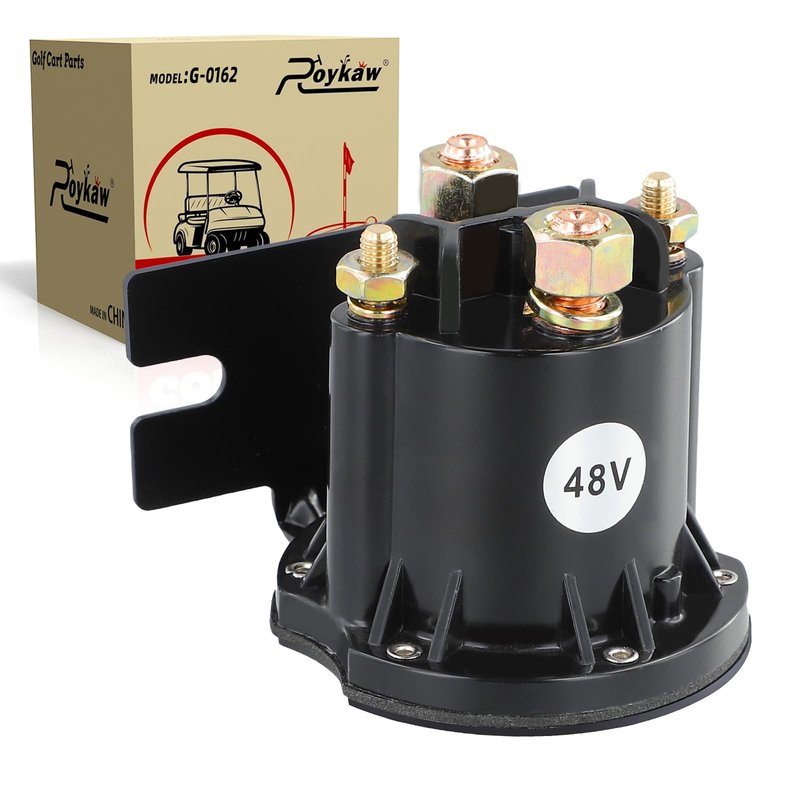 Roykaw Golf Cart 48V Solenoid Compatible with EZGO TXT 2010-up & All 48V MPT 800/1000 Electric Golf Cart, Replace OEM # 612711