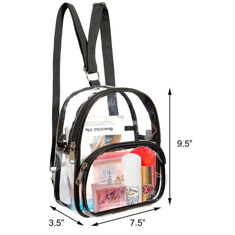 COVAX Heavy Duty Clear Backpack, Large Transparent Clear Bookbag, See Through Backpack for College, Work, Security Travel & Sports
