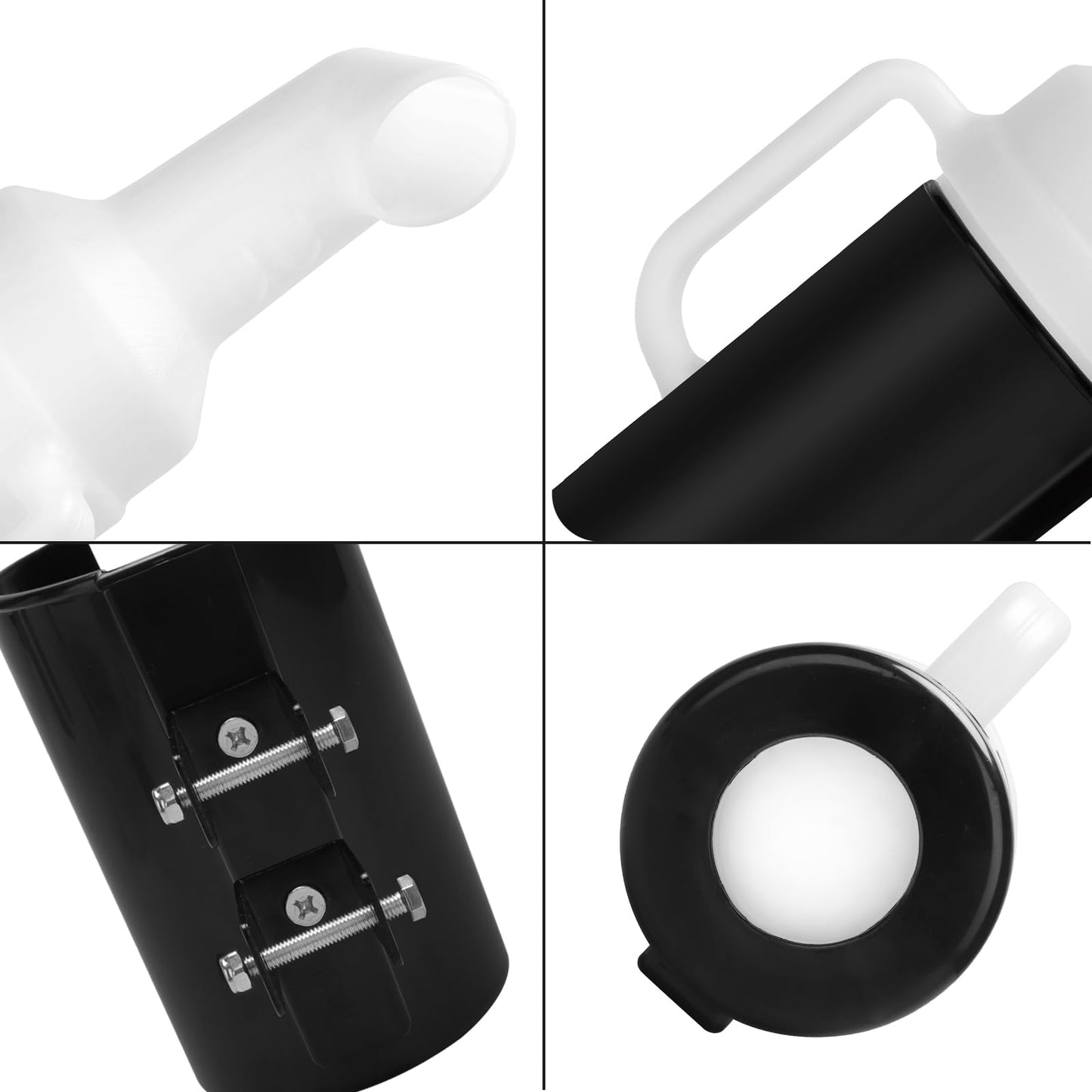 Roykaw Golf Cart Sand Bottle Sand Pot with Holder Universal Divot Filler Sand Bottle Compatible with EZGO, Club Car and Yamaha Models, Large Volume & No Drilling Required, Included Mounting Components