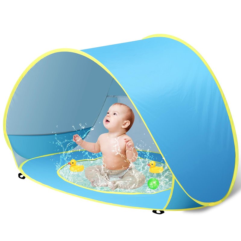Baby Beach Tent Pop Up Beach Tents Baby Tent for Beach, Portable Shade Pool UV Protection Sun Shelter for Infant