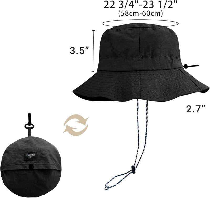 Packable Sun Bucket Hat - UV Protection, Waterproof & Lightweight | Outdoor Cap for Men & Women