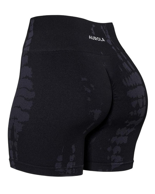 AUROLA Serpent Seamless Scrunch Workout Shorts for Women,Tummy Control Squat Proof Ribbed Thick Active Gym Short