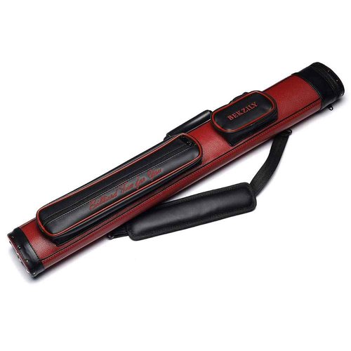 2X2 Billiards Pool Cue Tube Carrying Case (Red)