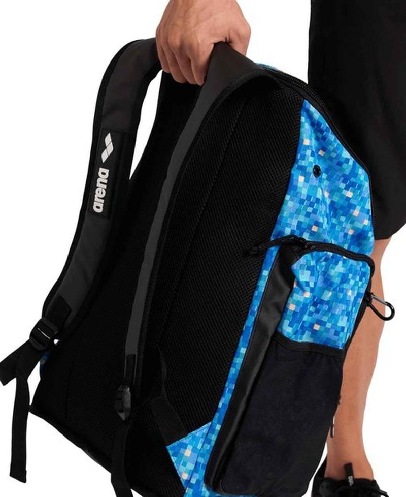 ARENA Spiky III Backpack 45 Swimming Athlete Sports Gym Rucksack Large Training Gear Equipment Swim Bag for Men and Women, 45 Liters, Pool Tiles
