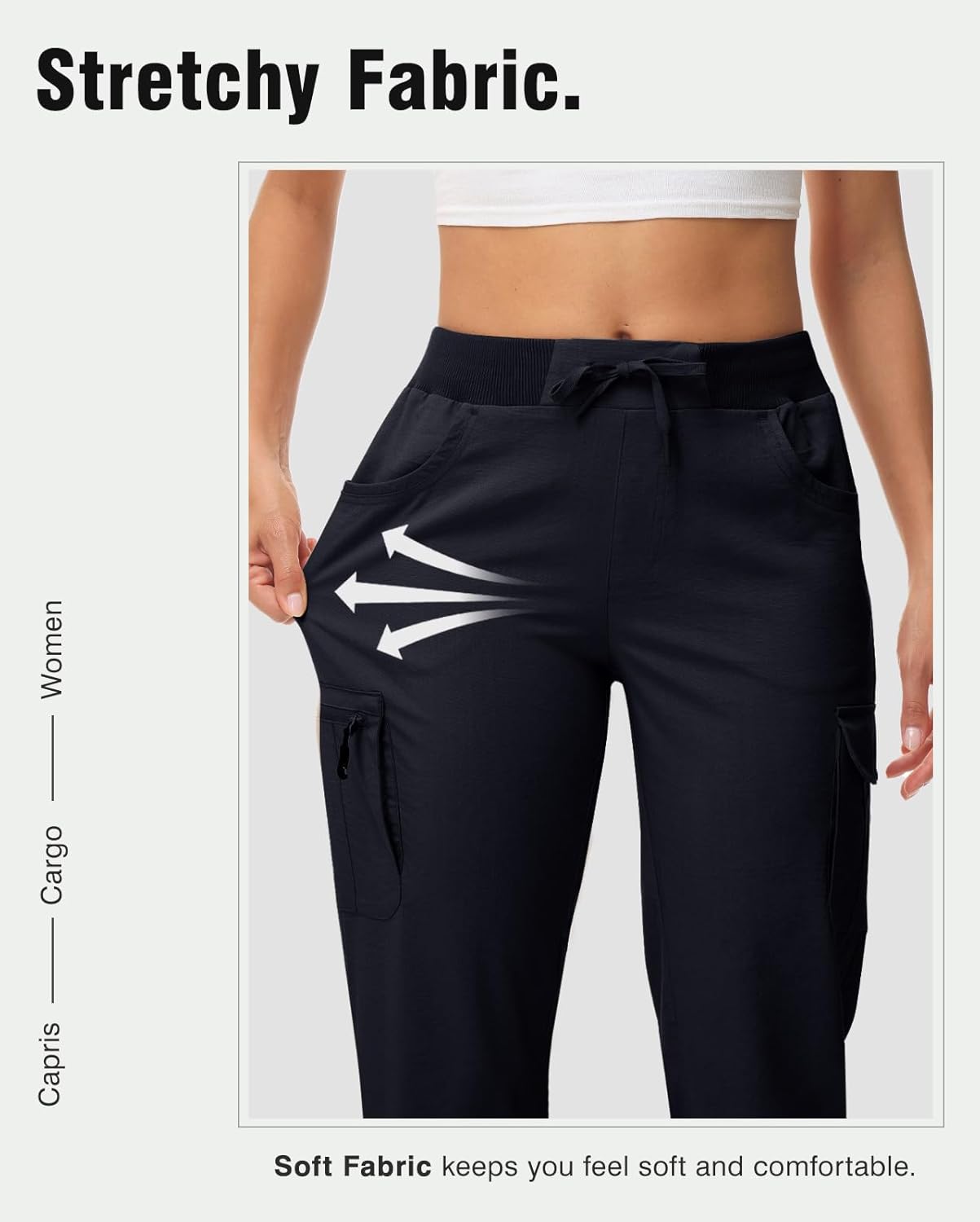 Women's Cargo Hiking Capris Pants - Lightweight, Breathable Fabric | Perfect for Outdoor Adventures