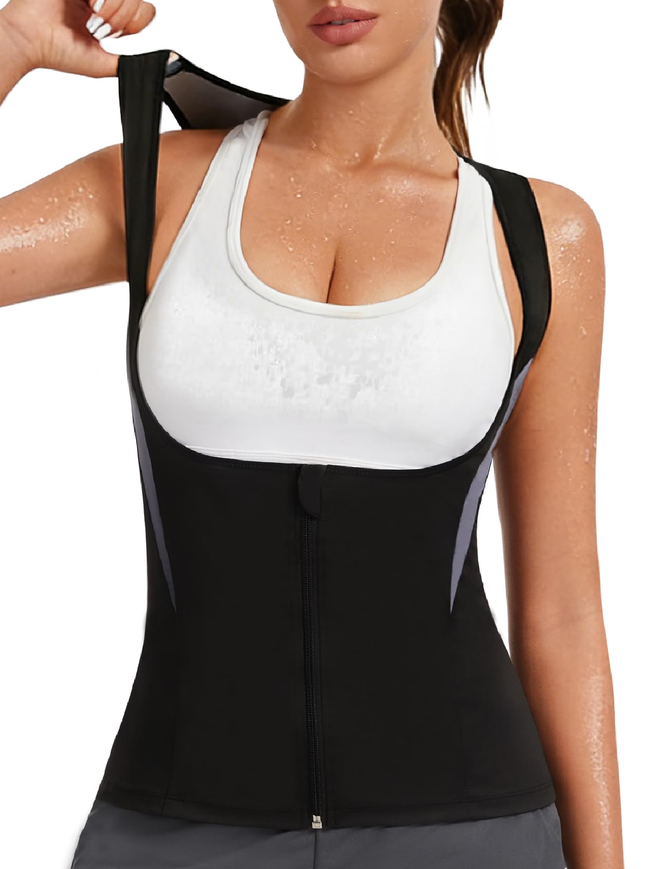 Sauna Vest for Women Sweat Waist Trainer Vest Sauna Suit Workout Tank Top