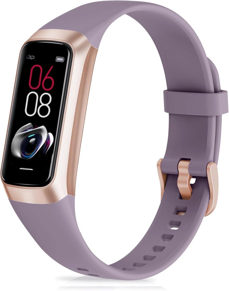 BSLIZHEN Fitness Tracker with 24/7 Blood Oxygen Heart Rate and Sleep Monitor,IP68 Waterproof,1.10''AMOLED Touch Color Screen,Step Counter Health Activity Trackers for Women Men