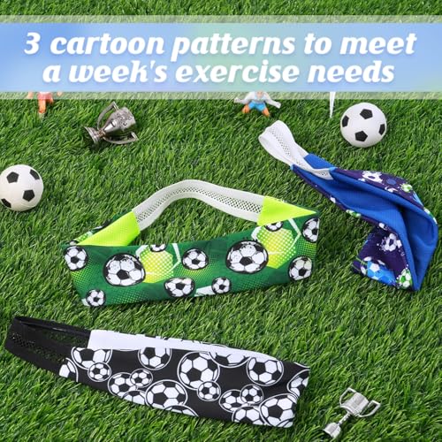 Kids Sports Headbands for Boys - Soccer Sweatbands for Kids, Athletic Headbands for Running, Basketball, Football, and Outdoor Play, Ages 4-9