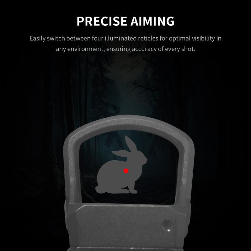 RD-III 3 MOA Red Dot Sight Shake Awake,1x30mm Open Reflex Sight for Pistols Optic with Picatinny Mount,Rugged Durable Aluminum Lightweight Waterproof