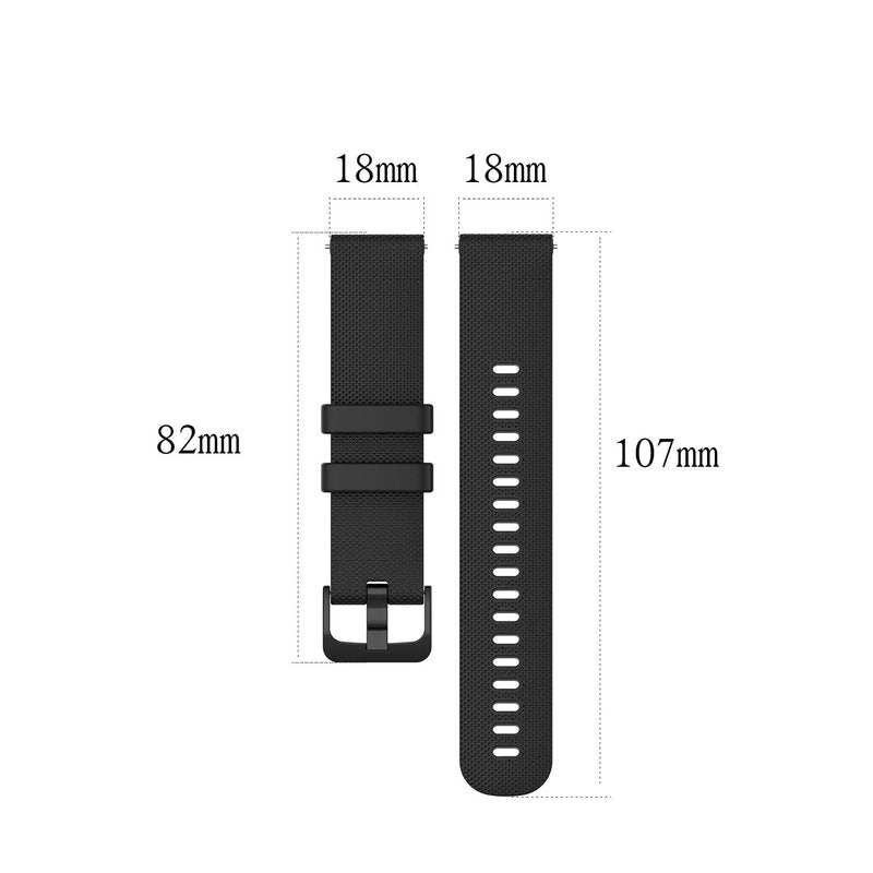 Anrir 18mm Soft Silicone Watch Band for Garmin Vivoactive 4S, Vivomove 3S 39mm, Fossil Women's Gen 6/5E 42mm, Q Venture Gen 4 HR/3, Sport 41mm - 3 Pack