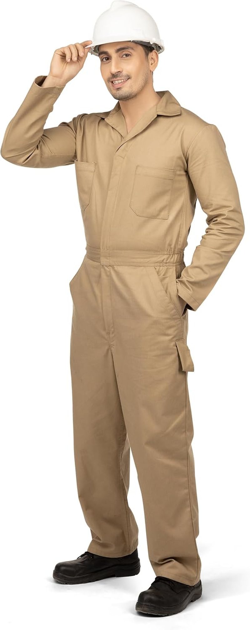 Men’s Twill Coverall - Relaxed Fit Long Sleeve Utility Work Wear | Durable & Comfortable