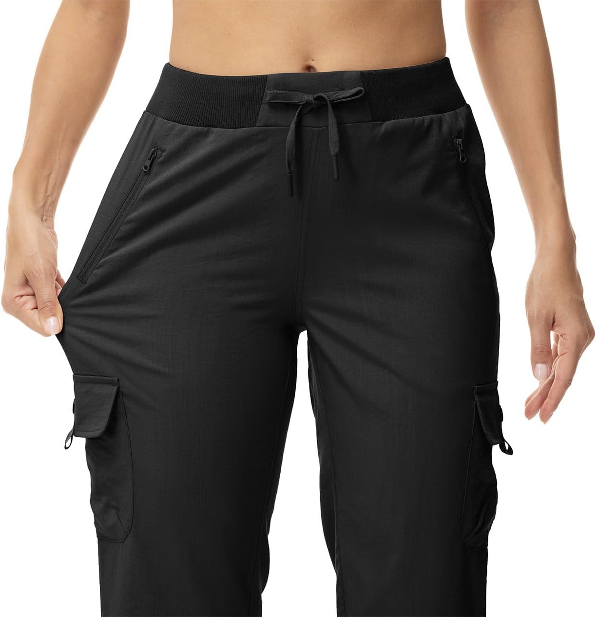 Cargo Capri Pants for Women - Lightweight Quick-Dry Hiking Joggers with Pockets | Summer Activewear