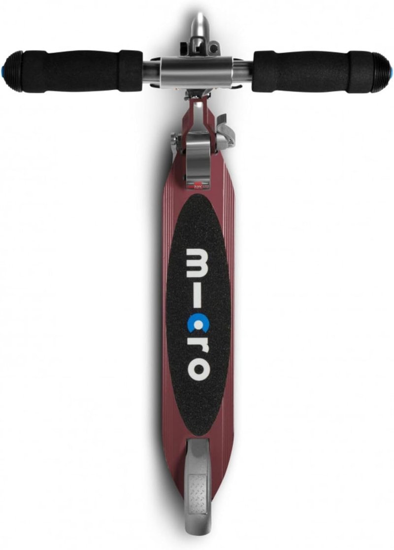 Micro Kickboard Sprite LED Scooter - Lightweight 2-Wheeled Design | Foldable, Light-Up Wheels for Kids & Teens, Autumn Red