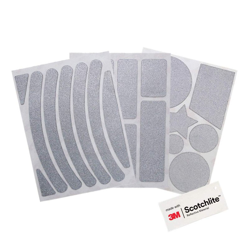 Salzmann 3M Reflective Stickers - Soft Stickers for Backpacks, Bikes, Helmets, prams, etc. - Made with 3M Reflective Material